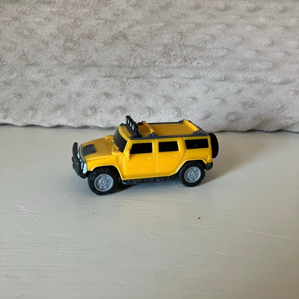 2006 McDonald's Happy Meal Toy #2 Hummer H2 SUV Yellow Pullback Racer‎